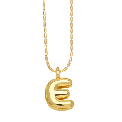 Water Drop Bubble Letter Initial Letter Necklace