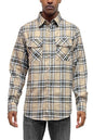 LONG SLEEVE FLANNEL FULL PLAID CHECKERED SHIRT