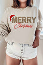 MERRY CHRISTMAS GRAPHIC PLUS SIZE SWEATSHIRT