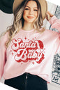 SANTA BABY CHRISTMAS GRAPHIC SWEATSHIRT PLUS SIZE