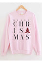 MERRY CHRISTMAS GRAPHIC SWEATSHIRT PLUS SIZE