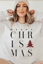 MERRY CHRISTMAS GRAPHIC SWEATSHIRT PLUS SIZE