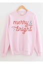 MERRY AND BRIGHT CHRISTMAS SWEATSHIRT PLUS SIZE