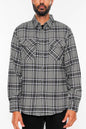 LONG SLEEVE FLANNEL FULL PLAID CHECKERED SHIRT