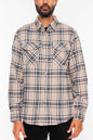 LONG SLEEVE FLANNEL FULL PLAID CHECKERED SHIRT