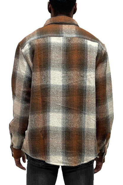 Mens Flannel Shirt Jacket Shacket