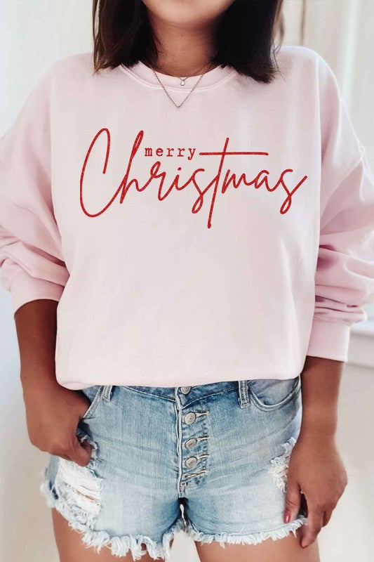 MERRY CHRISTIAN CHRISTMAS GRAPHIC SWEATSHIRT