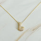 Crystal Bubble Initial Necklace