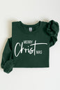 Merry Christmas Graphic Fleece Sweatshirts