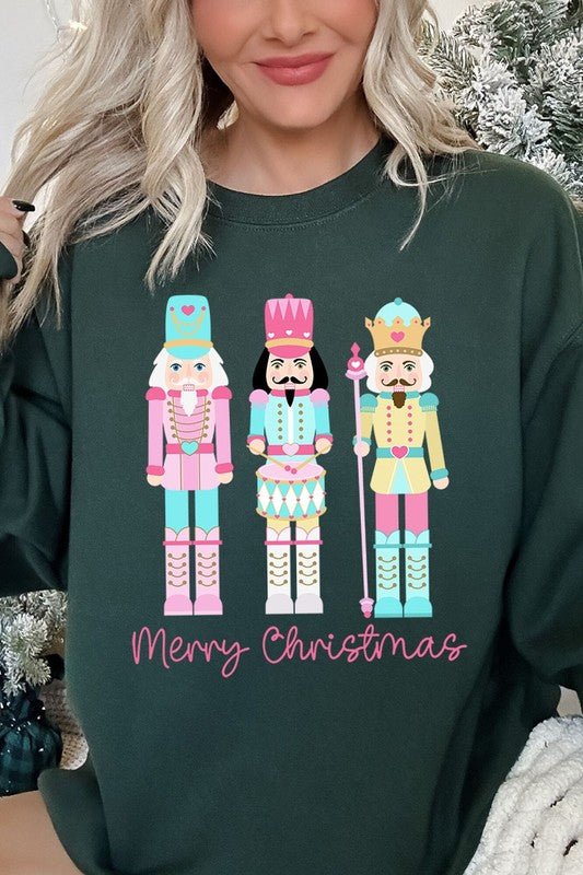 Christmas Nutcracker Graphic Fleece Sweatshirts