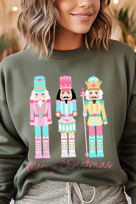 Christmas Nutcracker Graphic Fleece Sweatshirts