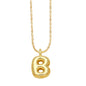 Water Drop Bubble Letter Initial Letter Necklace