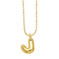 Water Drop Bubble Letter Initial Letter Necklace